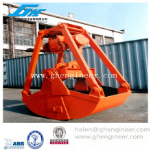 clamshell, mutiple peel motor grab for bulk cargo unload